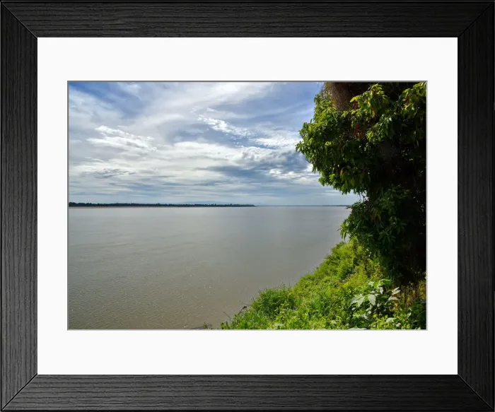 Framed Print : Mekong river Champasak Laos Framed Print : Mekong river Champasak Laos