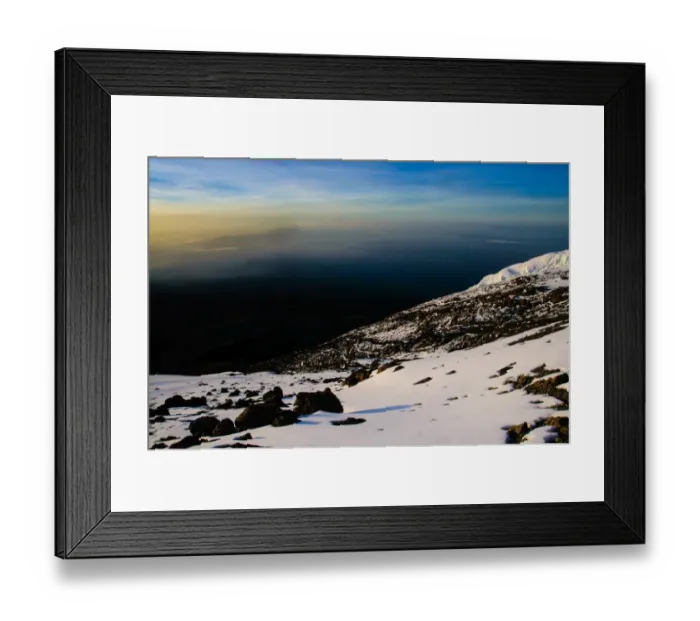 Framed Print : View over the Surrounding Plains, Nearly 5000m Below