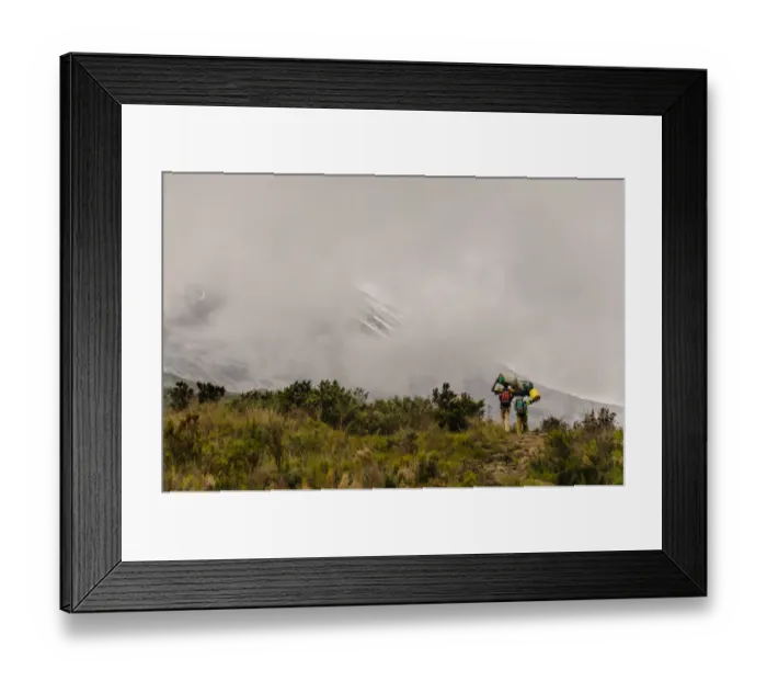 Framed Print : Climbing Kilimanjaro