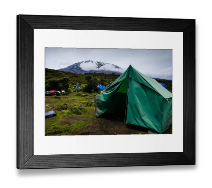 Framed Print : Campsite. Mt. Kilimanjaro, Tanzania Framed Print : Campsite. Mt. Kilimanjaro, Tanzania