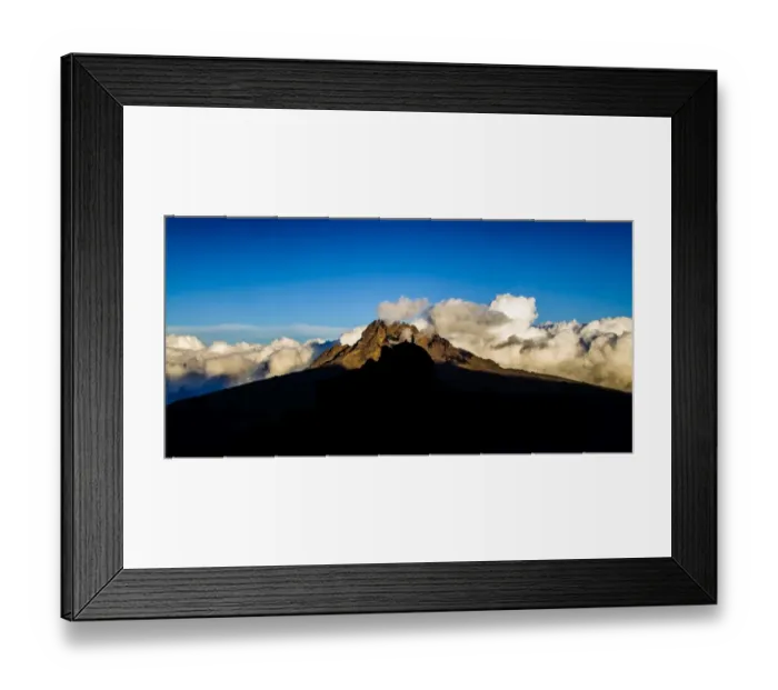 Framed Print : The Last Light of Sunset Reaches the Tip of Mawenzi Peak Framed Print : The Last Light of Sunset Reaches the Tip of Mawenzi Peak