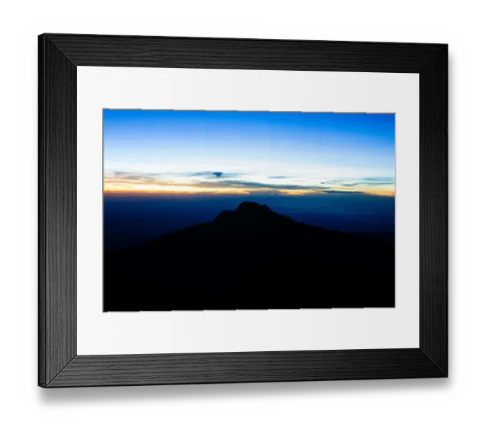 Framed Print : Sunrise Silhouettes Mawenzi Peak Framed Print : Sunrise Silhouettes Mawenzi Peak
