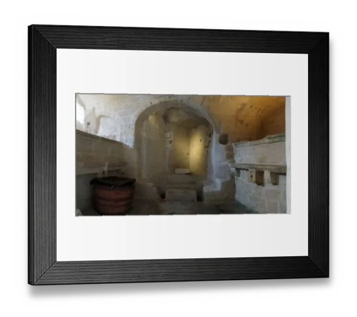 Framed Print : Antique Deconsacrated Rock Church In Sassi di Matera, Basilicata Region, Southern Italy Framed Print : Antique Deconsacrated Rock Church In Sassi di Matera, Basilicata Region, Southern Italy