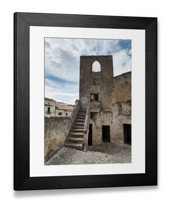 Framed Print : Ancient House In Sassi Di Matera, Basilicata Region, Southern Italy