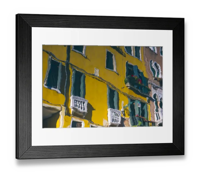 Framed Print : Venice, Veneto, Italy. Houses reflected into a street canals waters Framed Print : Venice, Veneto, Italy. Houses reflected into a street canals waters