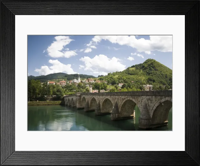 Framed Print : Mehmed PaAaa Sokolovic Bridge on the Drina River, ViAaegrad, Bosnia and Herzegovina Framed Print : Mehmed PaAaa Sokolovic Bridge on the Drina River, ViAaegrad, Bosnia and Herzegovina