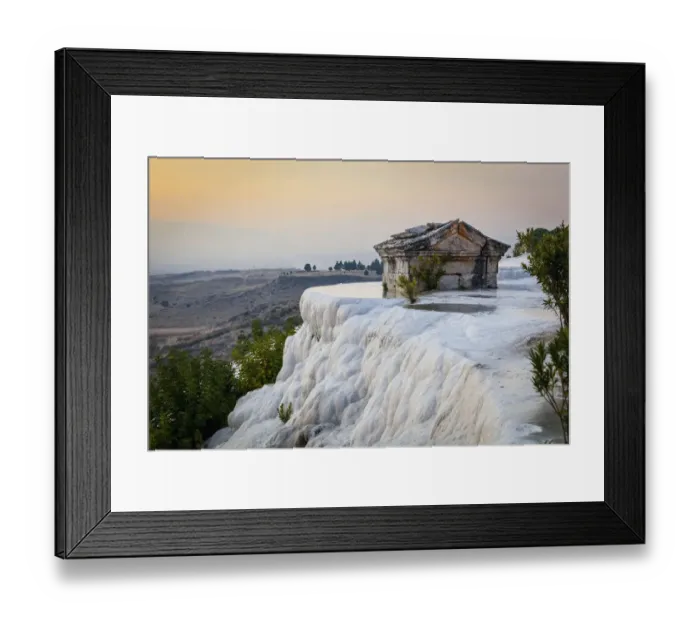 Framed Print : Tomb submerged in a travertine pool in Hierapolis Framed Print : Tomb submerged in a travertine pool in Hierapolis