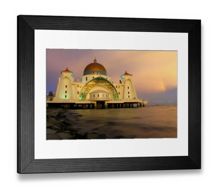 Framed Print : Malacca Straits Mosque, Melaka, Malaysia Framed Print : Malacca Straits Mosque, Melaka, Malaysia