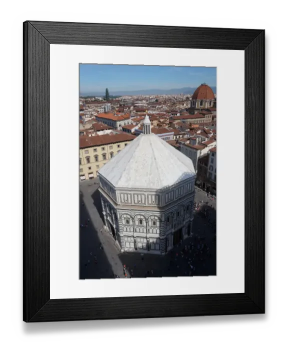 Framed Print : Overview on the Baptistery of Saint John in the sunshine, Florence, Italy Framed Print : Overview on the Baptistery of Saint John in the sunshine, Florence, Italy
