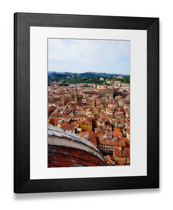 Framed Print : Rooftops of Florence, Colourful overview, Italy Framed Print : Rooftops of Florence, Colourful overview, Italy