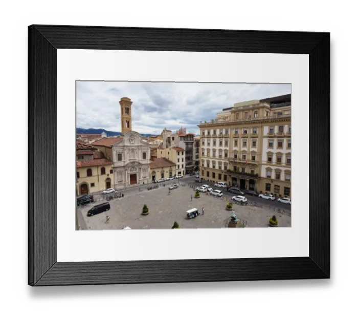 Framed Print : Piazza Ognissanti, Ognissanti Church, Florence, Italy Framed Print : Piazza Ognissanti, Ognissanti Church, Florence, Italy