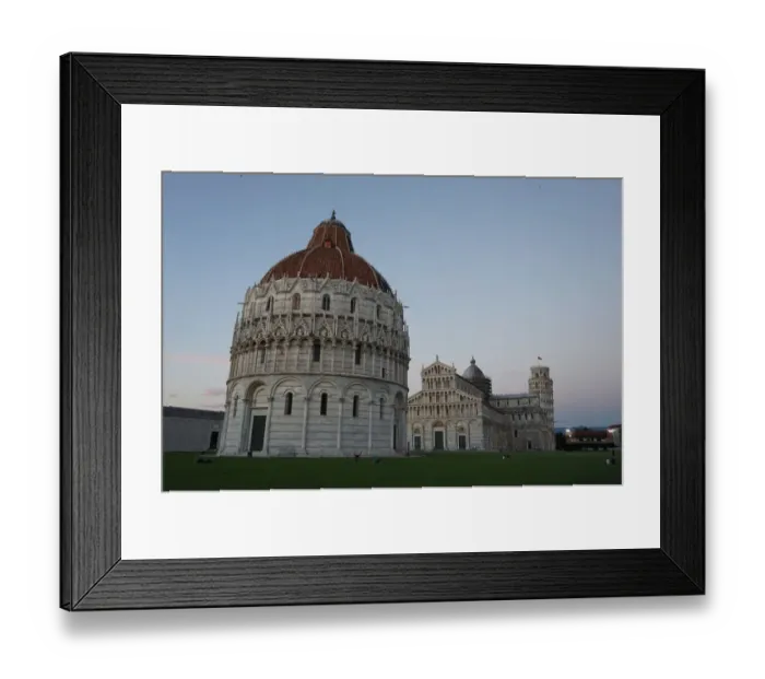 Framed Print : Monuments of Pisa at dusk, Piazza dei Miracoli, Italy Framed Print : Monuments of Pisa at dusk, Piazza dei Miracoli, Italy