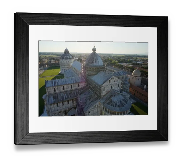 Framed Print : Overview on Cathedral and Baptistery at Dusk, Pisa, Italy Framed Print : Overview on Cathedral and Baptistery at Dusk, Pisa, Italy