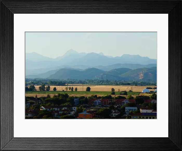 Framed Print : Rural Pisa with hills at dusk, Pisa, Italy Framed Print : Rural Pisa with hills at dusk, Pisa, Italy