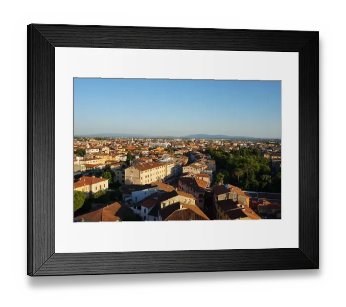 Framed Print : Rooftops of Pisa seen from Leaning Tower, Pisa, Italy Framed Print : Rooftops of Pisa seen from Leaning Tower, Pisa, Italy