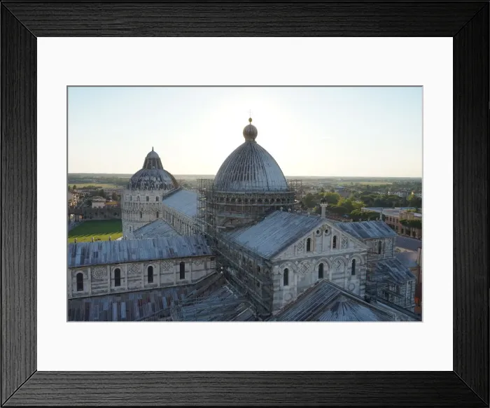 Framed Print : Cathedral Rooftop and Baptistery, Pisa at Dusk, Italy Framed Print : Cathedral Rooftop and Baptistery, Pisa at Dusk, Italy