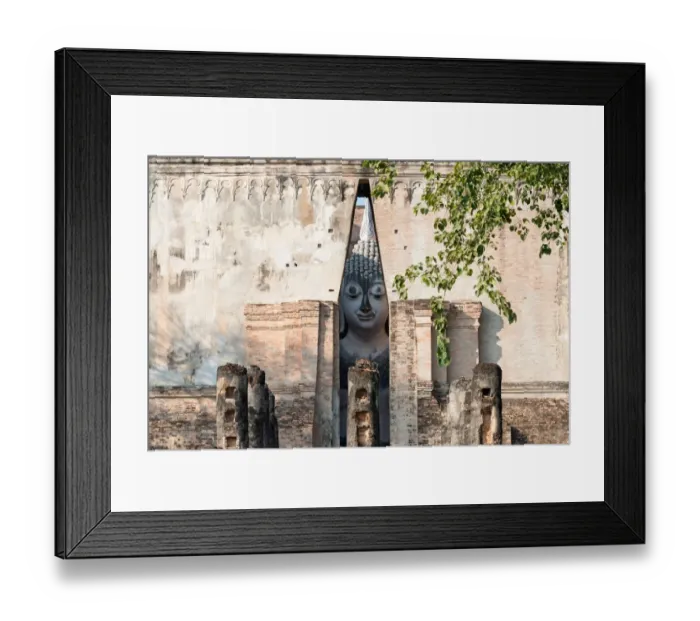 Framed Print : Ancient big buddha statue in Wat Si Chum temple at Sukhothai Historical Park Framed Print : Ancient big buddha statue in Wat Si Chum temple at Sukhothai Historical Park