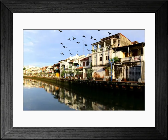 Framed Print : Along the river in the town of Melaka, Malaysia Framed Print : Along the river in the town of Melaka, Malaysia