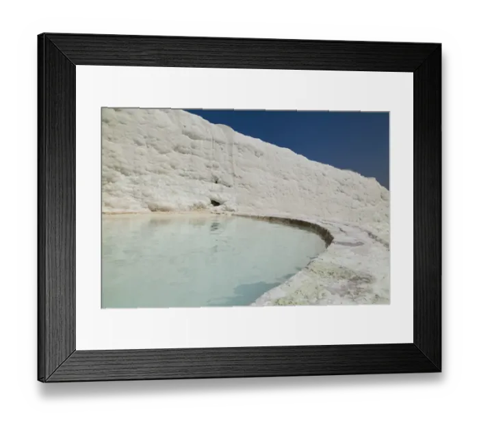 Framed Print : Turkey, Pamukkale, calcium carbonate terraces (travertines) Framed Print : Turkey, Pamukkale, calcium carbonate terraces (travertines)