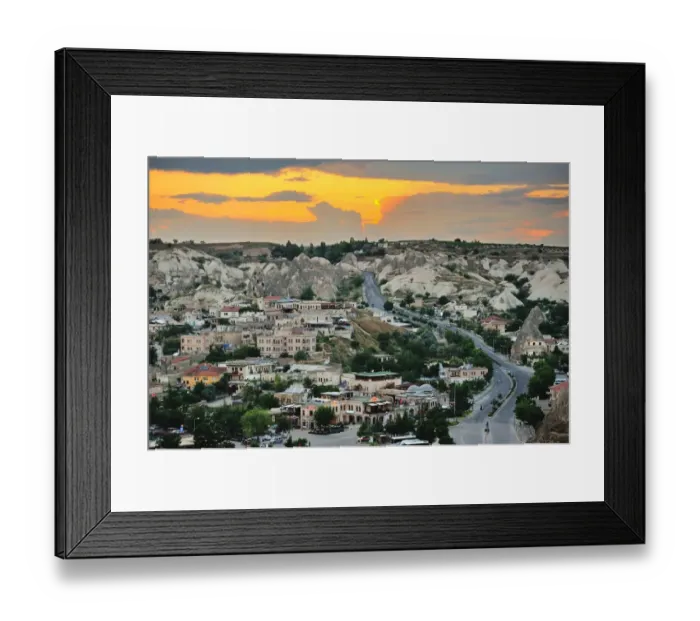 Framed Print : Goreme village in the twilight, Cappadocia, Turkey Framed Print : Goreme village in the twilight, Cappadocia, Turkey