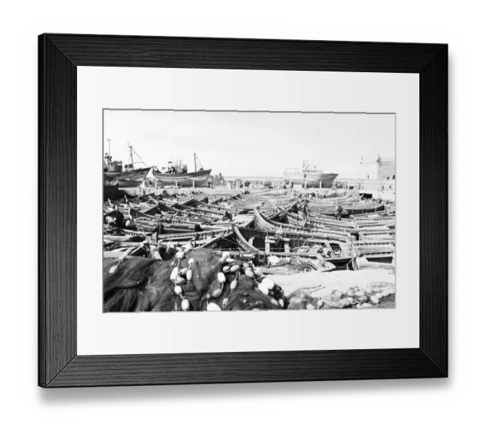 Framed Print : Traditional boats in Essaouira, on Atlantic coast of Morocco Framed Print : Traditional boats in Essaouira, on Atlantic coast of Morocco