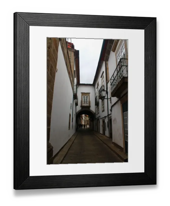 Framed Print : A street in the historic center of Guimarues, Portugal Framed Print : A street in the historic center of Guimarues, Portugal