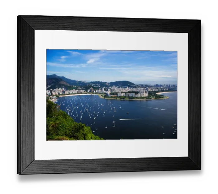 Framed Print : Aerial View of the City of Rio de Janeiro From Sugarloaf Mountain, Brazil, South America Framed Print : Aerial View of the City of Rio de Janeiro From Sugarloaf Mountain, Brazil, South America