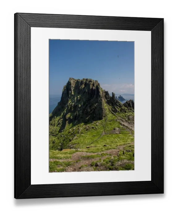 Framed Print : Skellig Michael (Great Skellig), Skellig islands, County Kerry, Munster province, Ireland, Europe. The stone stairs leading to the monastery on top of the island Framed Print : Skellig Michael (Great Skellig), Skellig islands, County Kerry, Munster province, Ireland, Europe. The stone stairs leading to the monastery on top of the island