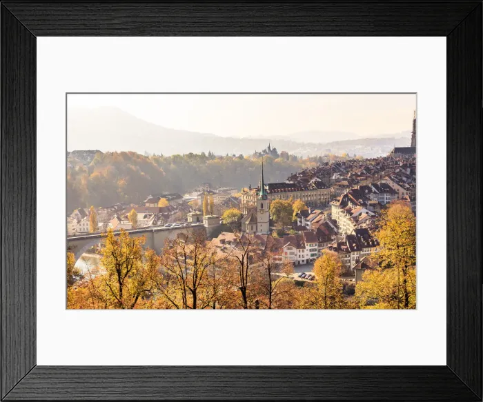 Framed Print : A view over the SCHWARZES QUARTIER, Bern Framed Print : A view over the SCHWARZES QUARTIER, Bern
