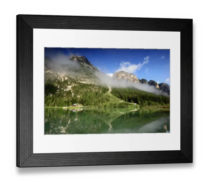 Framed Print : Lago di Braies, Dolomites Framed Print : Lago di Braies, Dolomites