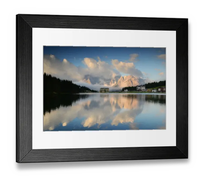 Framed Print : Sunrise from lago di Misurina, Dolomites Framed Print : Sunrise from lago di Misurina, Dolomites