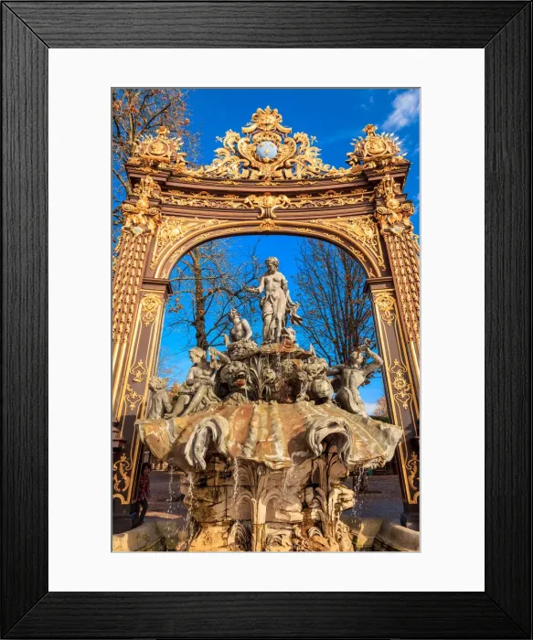 Framed Print : Place Stanislas a Fountain of Neptune Framed Print : Place Stanislas a Fountain of Neptune