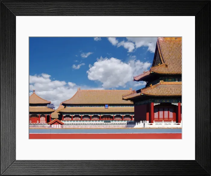 Framed Print : The Forbidden City under blue sky in Beijing, China Framed Print : The Forbidden City under blue sky in Beijing, China