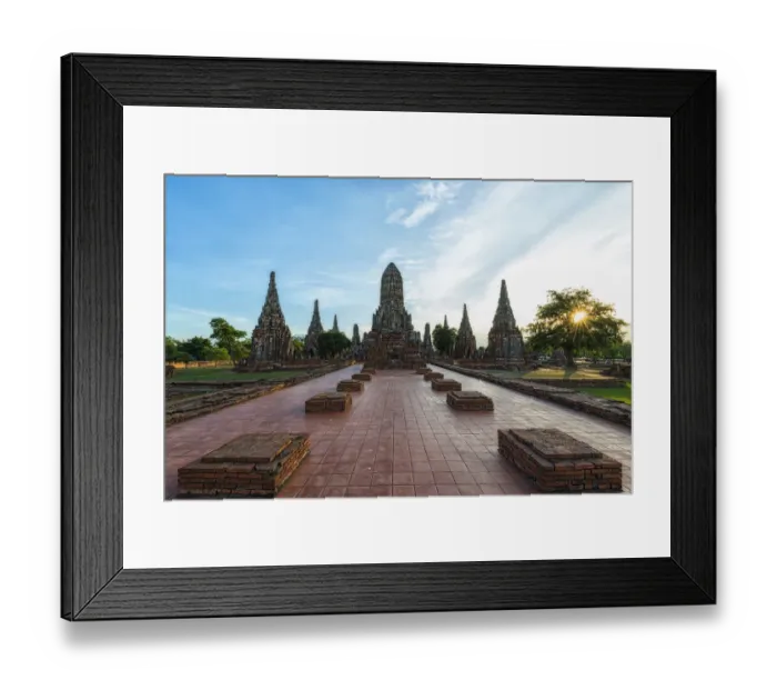 Framed Print : Old Temple Wat Chaiwatthanaram at Sunset Framed Print : Old Temple Wat Chaiwatthanaram at Sunset