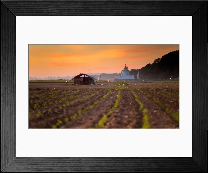 Framed Print : View from U Bein Bridge Framed Print : View from U Bein Bridge