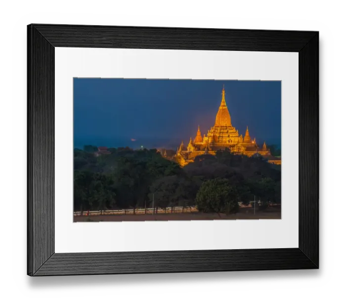 Framed Print : Bagan Temple in Twilight Framed Print : Bagan Temple in Twilight