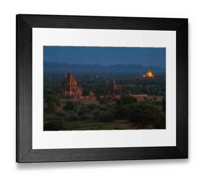 Framed Print : Bagan Temple in Twilight Framed Print : Bagan Temple in Twilight