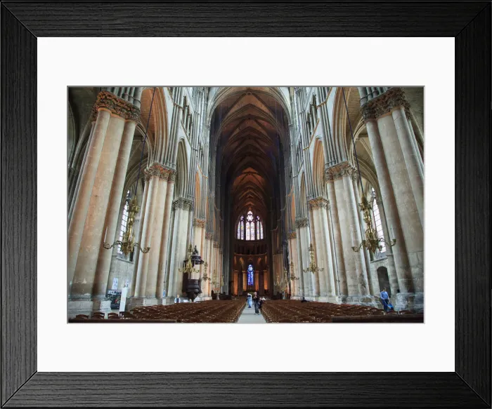 Framed Print : Interior of Notre-Dame de Reims, Reims Cathedral