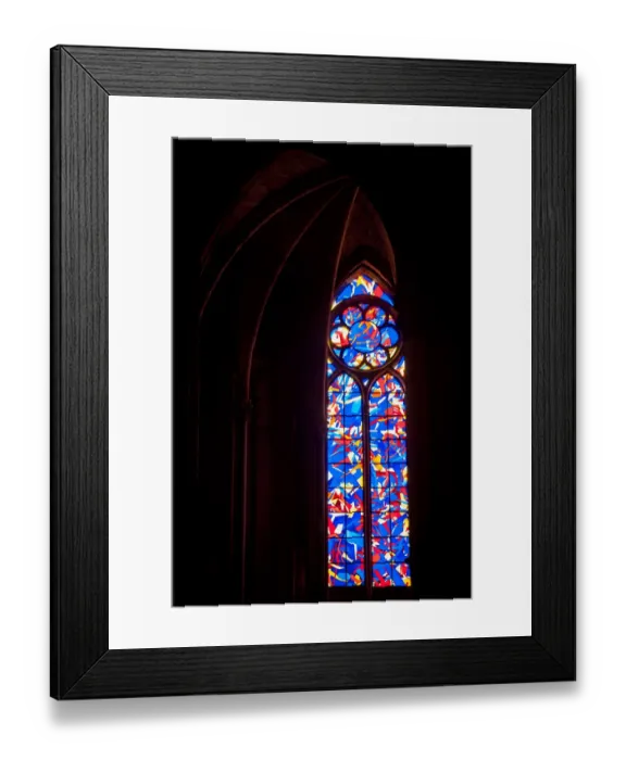 Framed Print : Church painted glass on Notre-Dame de Reims, Reims Cathedral Framed Print : Church painted glass on Notre-Dame de Reims, Reims Cathedral
