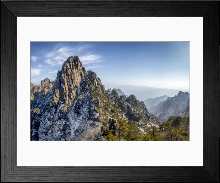 Framed Print : Scenic view at Mt Huangshan - Anhui, China Framed Print : Scenic view at Mt Huangshan - Anhui, China