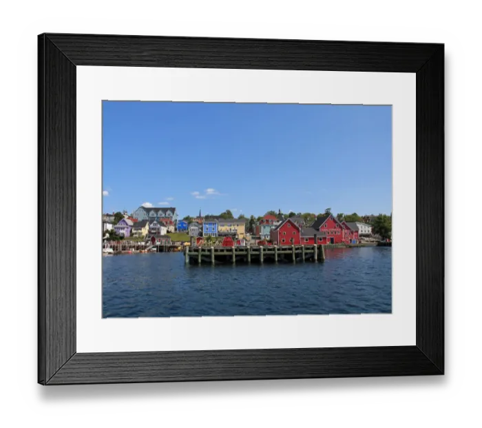 Framed Print : Lunenburg, Nova Scotia in Canada - Harbor front
