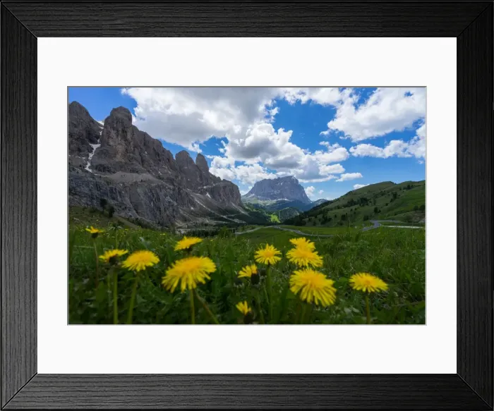 Framed Print : Landscape of Dolomites in summer season, Italy Framed Print : Landscape of Dolomites in summer season, Italy