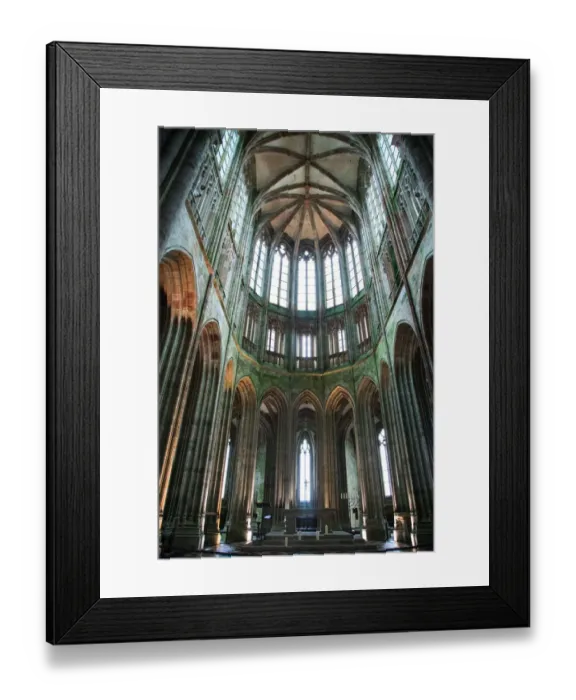 Framed Print : Interior of abbatial church Mont Saint-Michel, Normandy, France