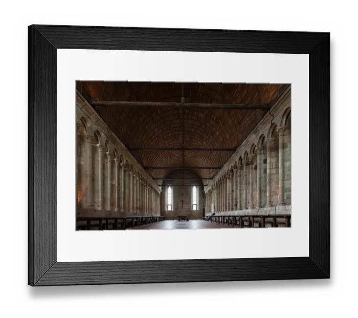 Framed Print : Interior of abbatial church Mont Saint-Michel, Normandy, France Framed Print : Interior of abbatial church Mont Saint-Michel, Normandy, France