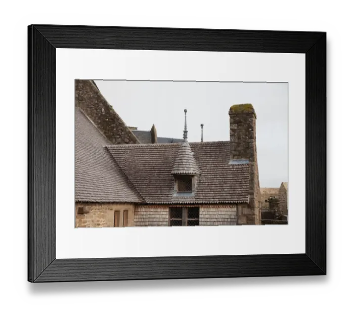 Framed Print : Medieval house with clapboard of Mont Saint-Michel, Normandy, France Framed Print : Medieval house with clapboard of Mont Saint-Michel, Normandy, France