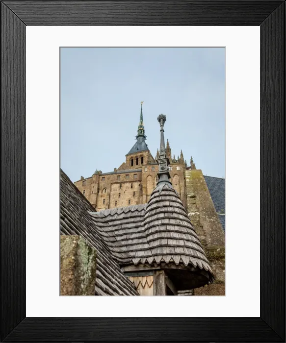 Framed Print : Medieval house with clapboard of Mont Saint-Michel, Normandy, France Framed Print : Medieval house with clapboard of Mont Saint-Michel, Normandy, France