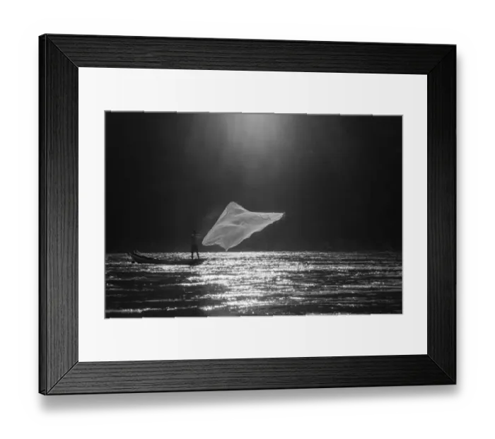 Framed Print : Mekong fisherman Framed Print : Mekong fisherman