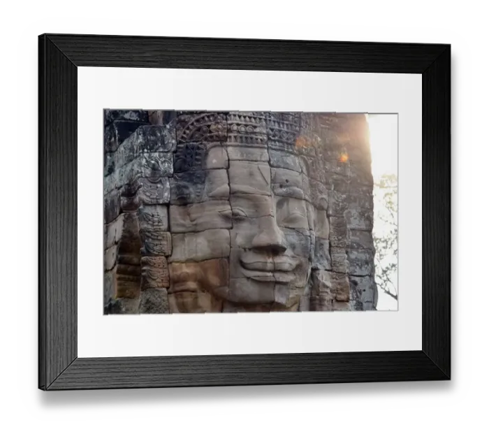 Framed Print : Head statue at sunrise Bayon temple angkor unesco Siem Reap Cambodia Framed Print : Head statue at sunrise Bayon temple angkor unesco Siem Reap Cambodia
