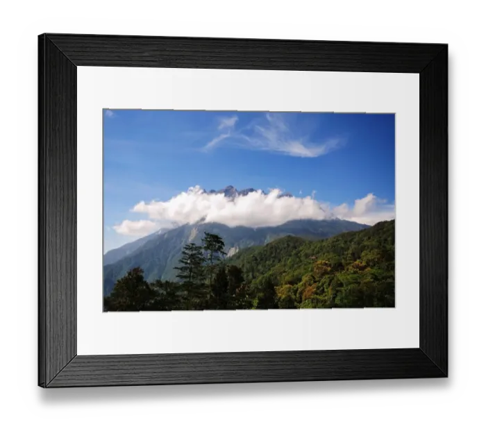 Framed Print : Senic view of Mount Kinabalu, Sabah Borneo, Malaysia Framed Print : Senic view of Mount Kinabalu, Sabah Borneo, Malaysia