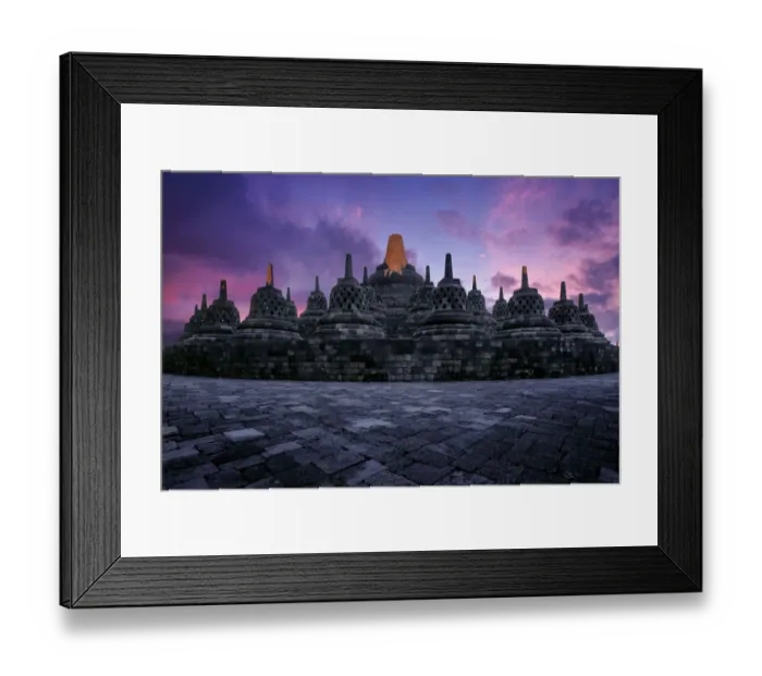 Framed Print : Sunset at Borobudur (Barabudur), Magelang, Central Java, Indonesia Framed Print : Sunset at Borobudur (Barabudur), Magelang, Central Java, Indonesia